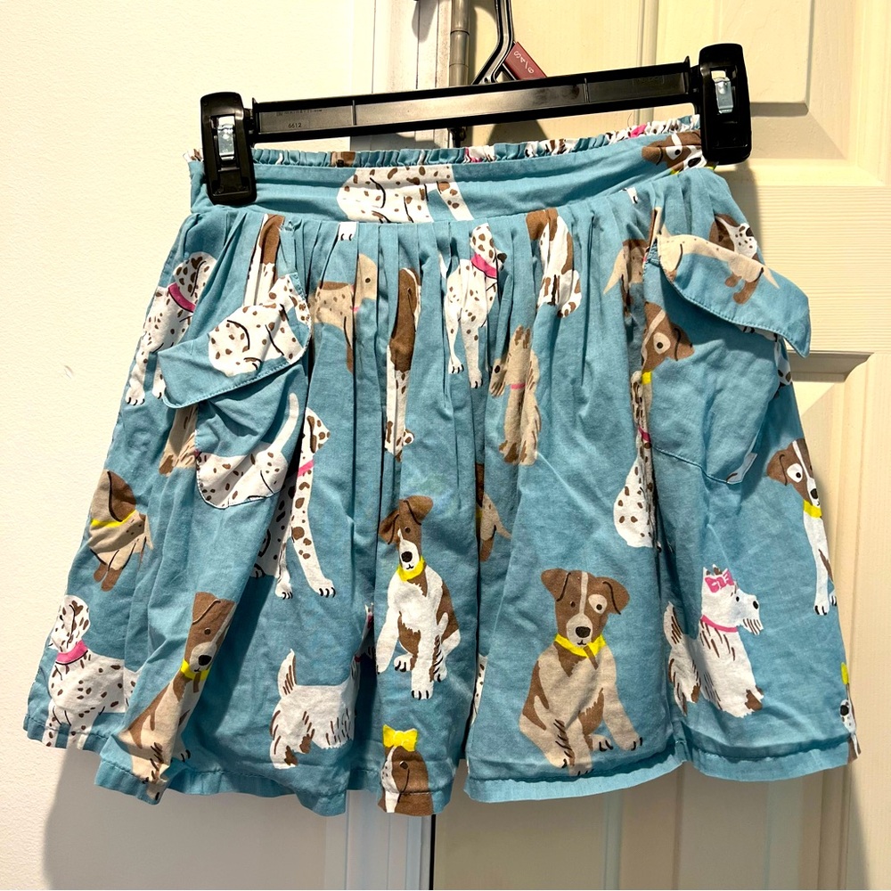 Boden Blue Dog Print Skirt